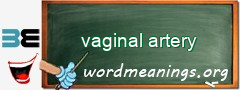 WordMeaning blackboard for vaginal artery
